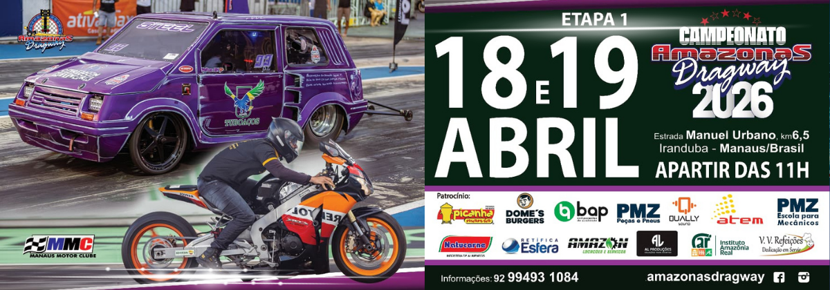 CAMPEONATO AMAZONAS DRAGWAY DE ARRANCADA ABRIL 2026